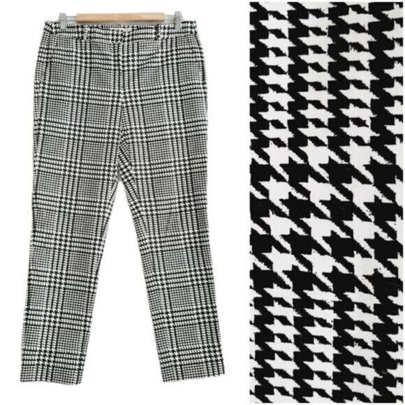 MICHAEL Michael Kors Black and White Plaid Cropped Pants - Picture 3 of 13